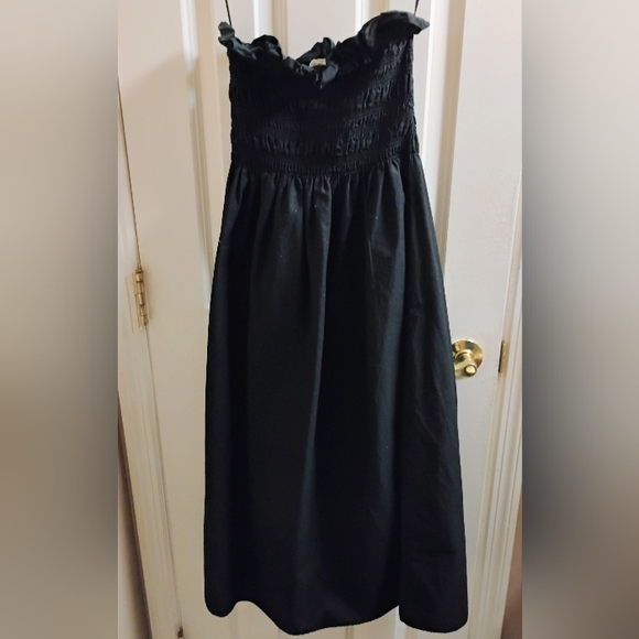 H&M BLACK MIDI DRESS sz small - Picture 1 of 6
